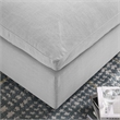 Modway Commix Modern Down Filled Overstuffed Fabric Ottoman in Light Gray