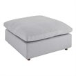 Modway Commix Modern Down Filled Overstuffed Fabric Ottoman in Light Gray