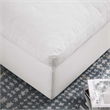 Modway Commix Modern Down Filled Overstuffed Fabric Ottoman in Pure White