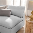 Modway Commix 5-Piece Fabric Down Filled Armless Sectional Sofa in Gray