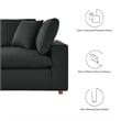Modway Commix 6-Piece Fabric Down Filled Sectional Sofa in Black Finish