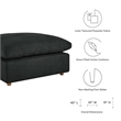 Modway Commix 6-Piece Fabric Down Filled Sectional Sofa in Black Finish