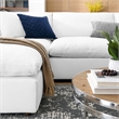 Modway Commix 6-Piece Fabric Down Filled Sectional Sofa in Pure White