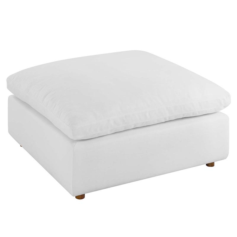 Modway Commix 6-Piece Fabric Down Filled Sectional Sofa in Pure White