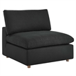 Modway Commix 3-Piece Fabric Down Filled Sectional Sofa in Black