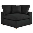 Modway Commix 4-Piece Fabric Down Filled Sectional Sofa Set in Black