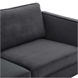 Modway Kaiya Performance Velvet Sofa with Metal Leg in Charcoal