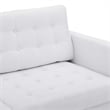 Modway Exalt Fabric Upholstered Tufted Sofa in White & Black
