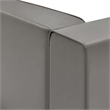 Modway Mingle Modern Faux Leather Right-Arm Chair in Gray Finish