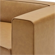 Modway Mingle Modern Faux Leather Right-Arm Chair in Tan Finish