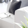 Modway Mingle Modern Faux Leather Right-Arm Chair in White Finish