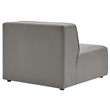 Modway Mingle Modern Faux Leather Armless Chair in Gray Finish
