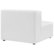 Modway Mingle Modern Faux Leather Armless Chair in White Finish