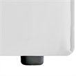 Modway Mingle Modern Faux Leather Armless Chair in White Finish