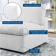 Modway Commix Down Filled Overstuffed Faux Leather Armless Chair in White