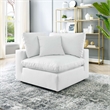 Modway Commix Down Filled Overstuffed Faux Leather Corner Chair in White