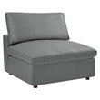 Modway Commix 5-Piece Modern Faux Leather Sectional Sofa in Gray Finish