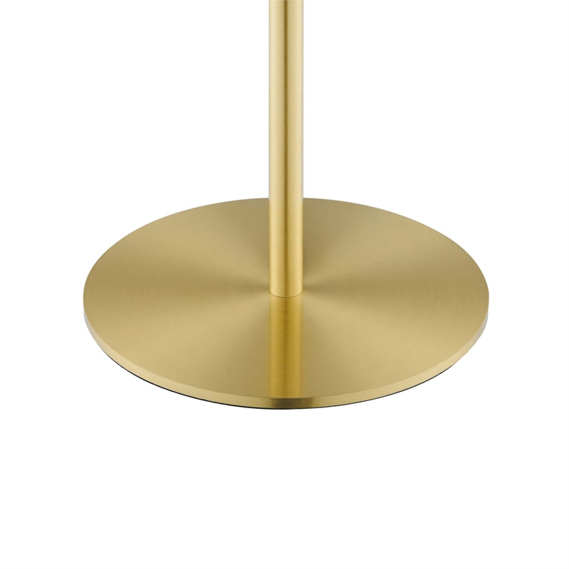 Modway Reprise 1-Light Modern Glass Table Lamp in White/Satin Brass