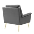 Modway Chesapeake Performance Velvet Armchair in Gold Gray