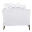 Modway Rowan Modern Fabric and Rubber Wood Sofa in White Finish