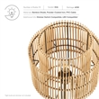 Modway Nourish 1-Light Modern Bamboo/Metal Table Lamp in Natural