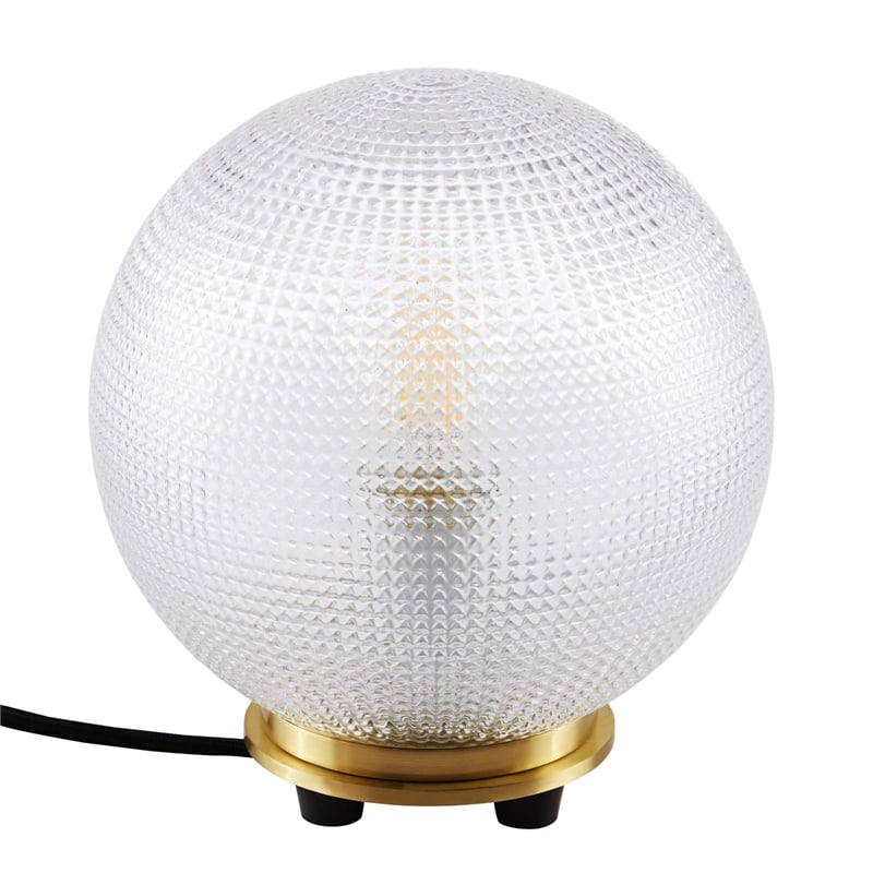 Modway Destiny 1-Light Modern Glass Table Lamp in Satin Brass