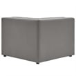 Modway Mingle 7-Piece Modern Faux Leather Sectional Sofa in Gray