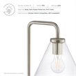 Modway Element 1-Light Modern Glass/Metal Floor Lamp in Satin Nickel