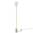 Modway Logic 1-Light Modern Glass/Terrazzo Floor Lamp in White/Brass