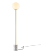 Modway Logic 1-Light Modern Glass/Terrazzo Floor Lamp in White/Brass