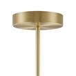 Modway Journey 3-Light Modern Metal Arm Pendant in Satin Brass/White