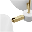 Modway Journey 3-Light Modern Metal Arm Pendant in Satin Brass/White