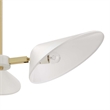 Modway Journey 3-Light Modern Metal Arm Pendant in Satin Brass/White