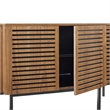Modway Parker Modern MDF Wood and Iron Sideboard in Walnut