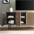 Modway Parker Modern MDF Wood and Iron Sideboard in Walnut