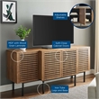 Modway Parker Modern MDF Wood and Iron Sideboard in Walnut