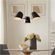 Modway Briana 3-Light Modern Metal Pendant in Black/Satin Brass