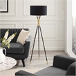 Modway Audrey 1-Light Modern Metal Standing Floor Lamp in Black