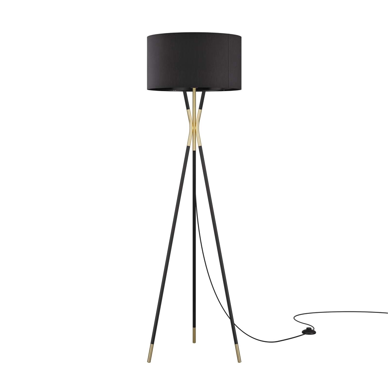 Modway Audrey 1-Light Modern Metal Standing Floor Lamp in Black