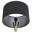Modway Audrey 1-Light Modern Metal Standing Floor Lamp in Black