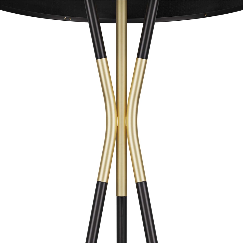 Modway Audrey 1-Light Modern Metal Standing Floor Lamp in Black