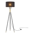 Modway Audrey 1-Light Modern Metal Standing Floor Lamp in Black