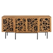 Modway Telluride Modern MDF Wood and Iron Sideboard in Walnut