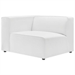 Modway Mingle 3-Piece Modern Faux Leather Sectional Sofa in White