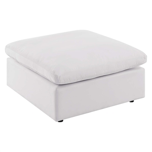 Modway Commix 37&quot Fabric Aluminum Overstuffed Patio Ottoman in White