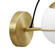 Modway Hanna 1-Light Modern Metal Hardwire Wall Sconce in Gold