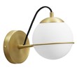 Modway Hanna 1-Light Modern Metal Hardwire Wall Sconce in Gold