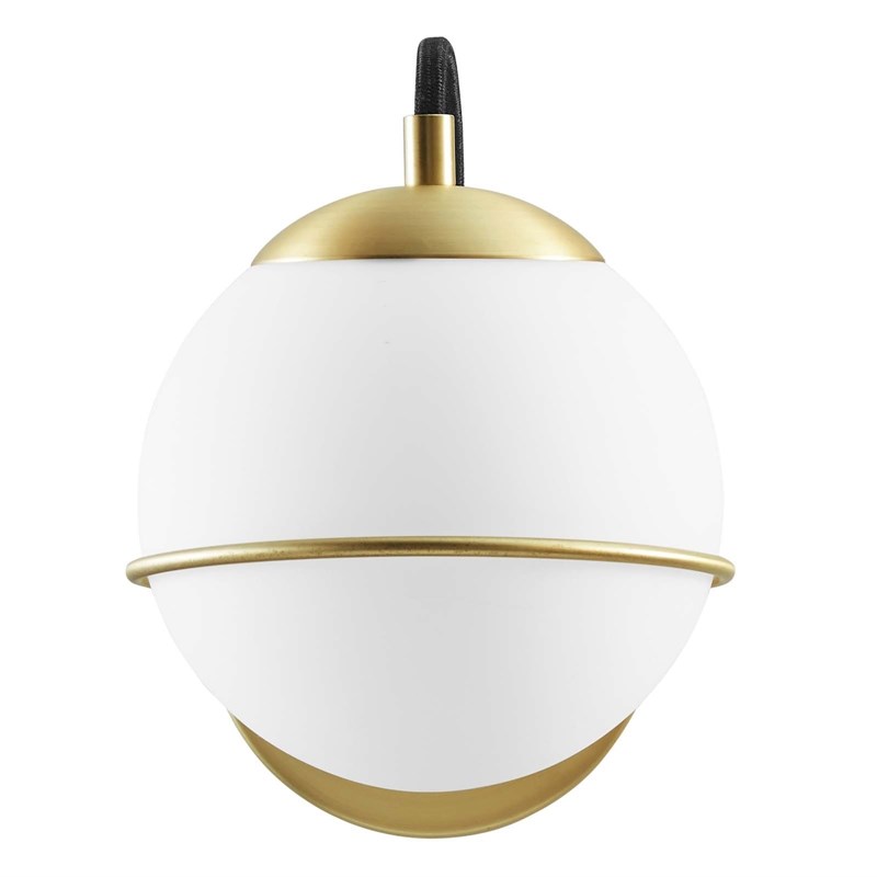 Modway Hanna 1-Light Modern Metal Hardwire Wall Sconce in Gold