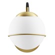 Modway Hanna 1-Light Modern Metal Hardwire Wall Sconce in Gold