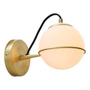 Modway Hanna 1-Light Modern Metal Hardwire Wall Sconce in Gold
